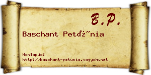 Baschant Petúnia névjegykártya